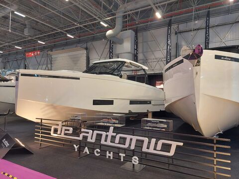 Three models of De Antonio Yachts in Bosphorus Boat Show.