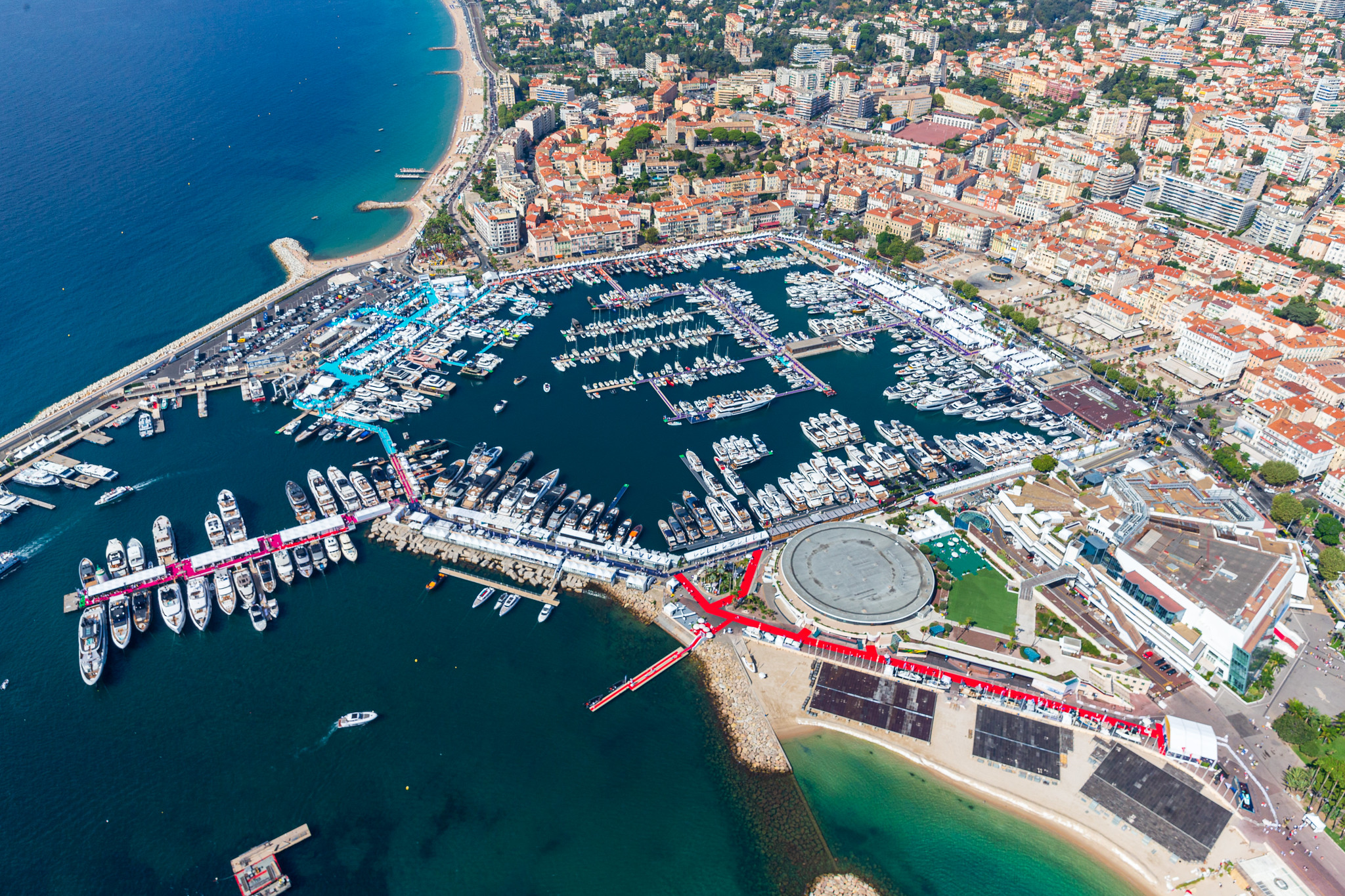 Cannes Boat Show at Vieux Port and Port Canto